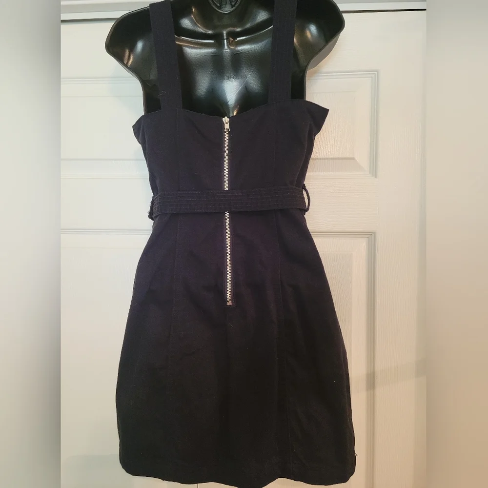 Black Denim Jumper Dress - Picture 3 of 4